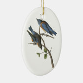 Westerne blauwvogel van Audubon Keramisch Ornament (Rechts)