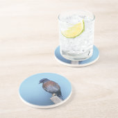 Westerne blauwvogel zandsteen onderzetter (Zijkant)
