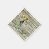 westerne Bloemen Mason Jar Barn Wedding Servetten (Hoek)