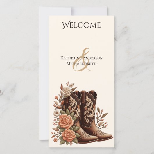 Westerne bloemen met cowboylaarzen (Voorkant)