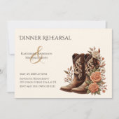 Westerne bloemen met cowboylaarzen kaart (Voorkant)