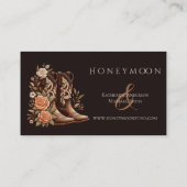 Westerne bloemen met cowboylaarzen visitekaartje (Achterkant)