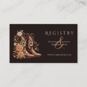 Westerne bloemen met cowboylaarzen visitekaartje (Voorkant)