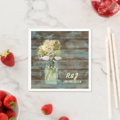 westerne Bloemen Schuur Houten Schuur Huwelijk Servetten (Insitu)