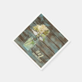 westerne Bloemen Schuur Houten Schuur Huwelijk Servetten (Hoek)