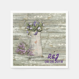 westerne Bloemschuur Hout Schuur Huwelijk Servetten