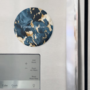 Westerne Blue Cream Gold Cowboy Cowgirl Koeienhuid Magneet