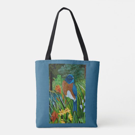 Westerne Bluebird All Over Canvas tas (Achterkant)