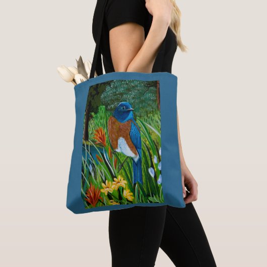 Westerne Bluebird All Over Canvas tas (Dichtbij)