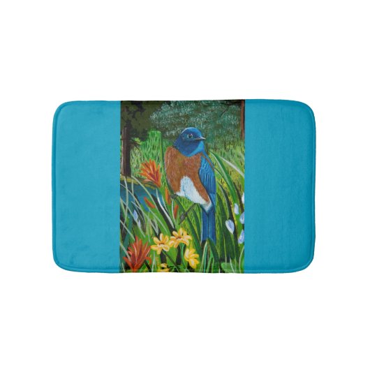 Westerne Bluebird Bath Mat (Voorkant)