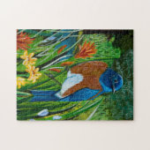 Westerne Bluebird Puzzle Legpuzzel (Horizontaal)
