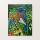 Westerne Bluebird Puzzle Legpuzzel (Verticaal)
