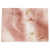 Westerne Blush Pink Faux Koeienhuid Verjaardag Groot Cadeauzakje (Voorkant)