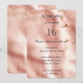 Westerne Blush Pink Faux Koeienhuid Verjaardag Kaart (Voorkant / Achterkant)