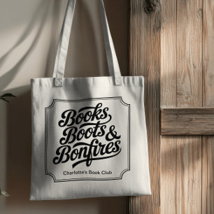 Westerne Boeken Laarzen & Bonfires Book Club Canva Tote Bag