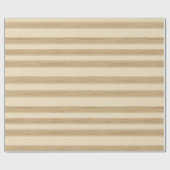Westerne Boerderij Cream Stripes Verjaardag Cadeaupapier (Vlak)