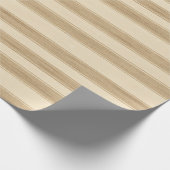 Westerne Boerderij Cream Stripes Verjaardag Cadeaupapier (Hoek)