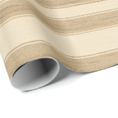 Westerne Boerderij Cream Stripes Verjaardag Cadeaupapier (Rol Hoek)