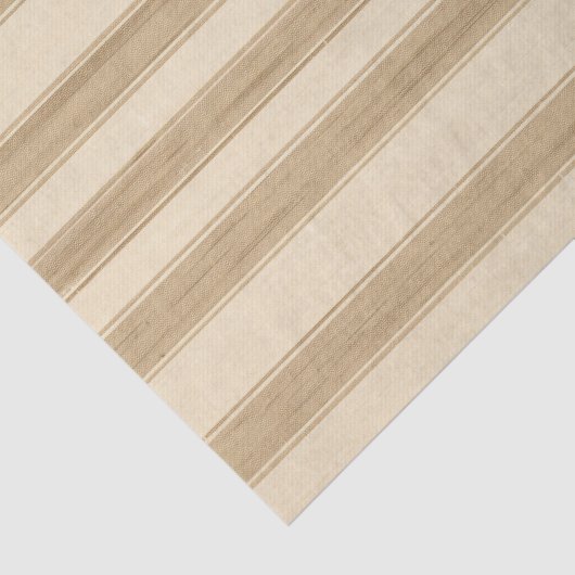 Westerne Boerderij Cream Stripes Verjaardag Tissuepapier (Detail)