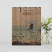 Westerne Boerderij-schuur-bruiloft Gepersonaliseerd Briefhoofd (Staand voorkant)