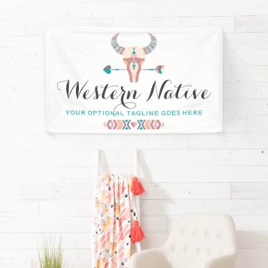 Westerne Bohemen Rustige Kow Skull Trendy Arrow Spandoek (Insitu)