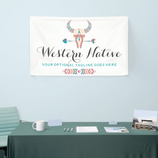 Westerne Bohemen Rustige Kow Skull Trendy Arrow Spandoek (Beurs)