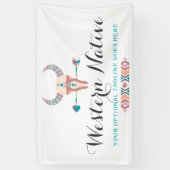 Westerne Bohemen Rustige Kow Skull Trendy Arrow Spandoek (Verticaal)