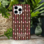 Westerne Boho Arrows Desert Cowgirl gepersonalisee iPhone 15 Pro Max Hoesje<br><div class="desc">Westerne Boho Arrows Desert Cowgirl Personalized Pattern iPhone 15 Pro Max-Hoesjes zijn voorzien van boho-pijlen en is gepersonaliseerd met uw aangepaste naam. Perfect voor cadeauverpakking voor verjaardag,  Kerstmis en vieringen. Creëer door Evco Studio www.zazzle.com/store/evcostudio</div>