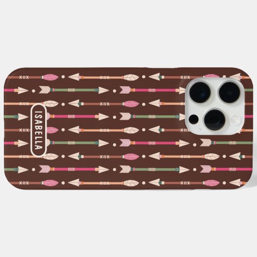 Westerne Boho Arrows Desert Cowgirl gepersonalisee Case-Mate iPhone Case (Achterkant (horizontaal))