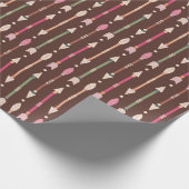 Westerne Boho Arrows Desert Cowgirl Pattern Cadeaupapier (Hoek)