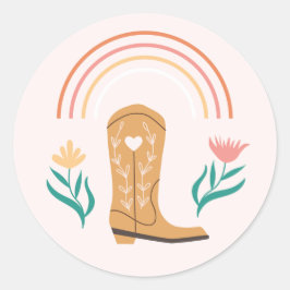 Westerne Boho Boot & Wildflower Sticker