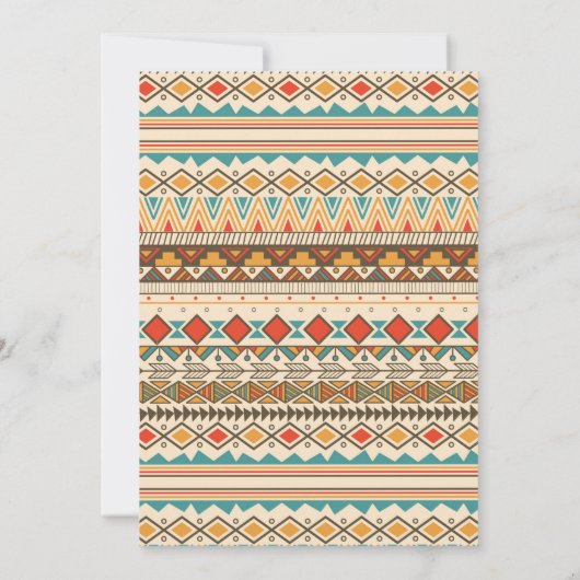 Westerne Boho bruiloft Kaart (Achterkant)