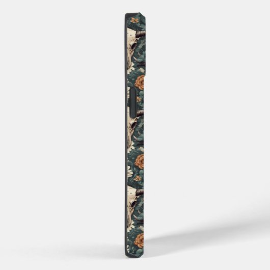 Westerne Boho Bull Skull Floral Case-Mate iPhone Case (Achterkant / Rechts)