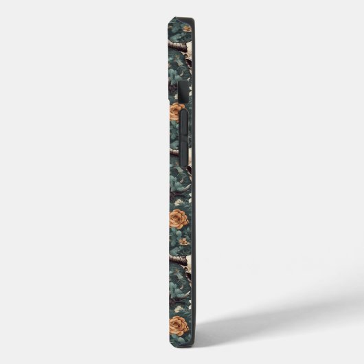 Westerne Boho Bull Skull Floral Case-Mate iPhone Case (Achterkant / Links)