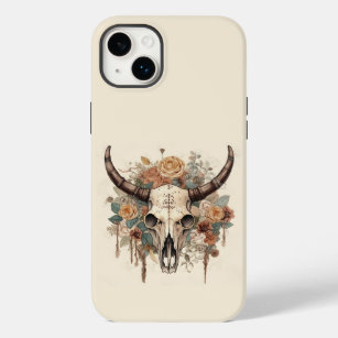Westerne Boho Bull Skull Floral Case-Mate iPhone 14 Plus Hoesje