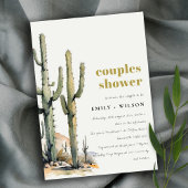 Westerne Boho Cacti Desert Landschap Couples Douch Kaart