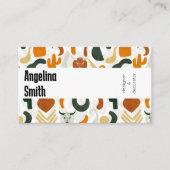 Westerne boho cowboy woestijn schedel cactus visitekaartje (Voorkant)