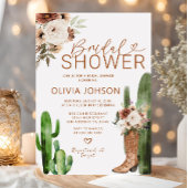 Westerne Boho Cowgirl Boots Floral Vrijgezellenfee Kaart