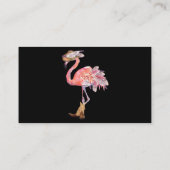 Westerne Boho Cowgirl Flamingo Print Visitekaartje (Achterkant)