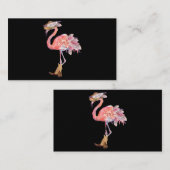 Westerne Boho Cowgirl Flamingo Print Visitekaartje (Voorkant / Achterkant)
