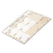 Westerne Boho Floral Custom Weekly Planner Notitieblok (Schuin)