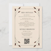 Westerne Boho Hoefijzer Monogram Alles in één brui Kaart (Achterkant)