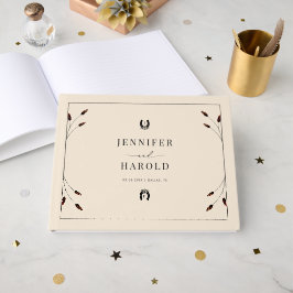 Westerne Boho Hoefijzer Monogram Ranch Boerderij b Gastenboek