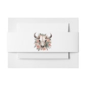 Westerne Boho Koe Floral Skull Sage Wedding Uitnodigingen Wikkel (Voorkant Voorbeeld)