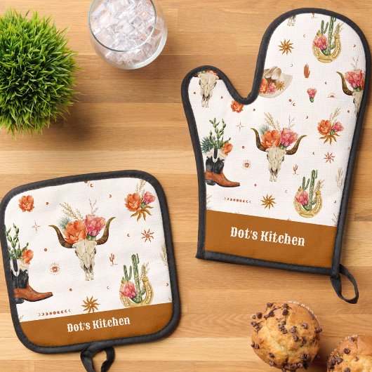 Westerne Boho Ovenwant & Pannenlap Set