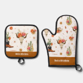 Westerne Boho Ovenwant & Pannenlap Set (Voorkant)