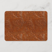 Westerne Boho Tan Brown Cowgirl Leaf Wedding RSVP Informatiekaartje (Achterkant)