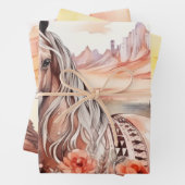 Westerne BoHo Waterverf Decoupage Inpakpapier Vel (In situ)