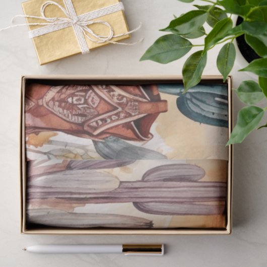 Westerne BoHo Waterverf Decoupage Tissuepapier (Geschenk)