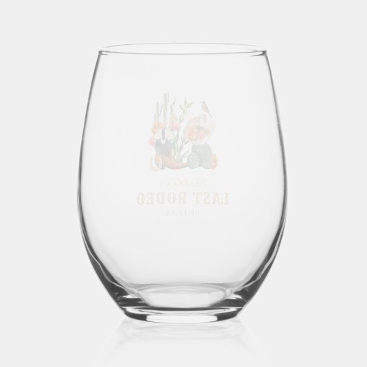 Westerne Boho Wijnglas Zonder Voet (Achterkant)